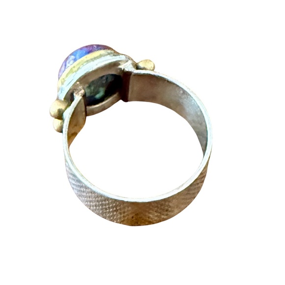 Y2K Vintage Mojave Turquoise Sterling Silver Ring, Boho/Southwestern, New, Sz 7 - Picture 4 of 6